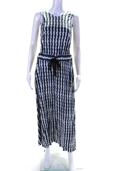 Chinti & Parker Womens Whirl Print Twist Back Dress Blue Size SR 13052367