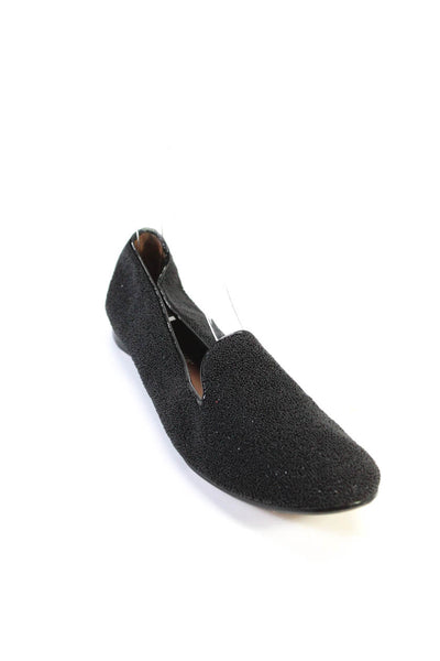 Donald J Pliner Womens Caviar Beaded Flat Heel Denda Loafers Smoke Black Size 9