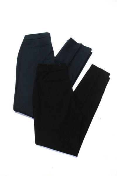 Elie Tahari Women's Hook Closure Straight Leg Pant Navy Blue Size 0 Lot 2