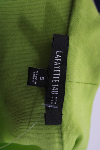 Lafayette 148 New York Womens Green V-Neck Neck Sleeveless Blouse Top Size S