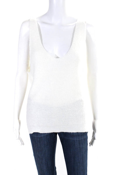 Baevely Sen Womens Ribbed Knit Sweater Tank Top Cardigan White Size 1 S Lot 2