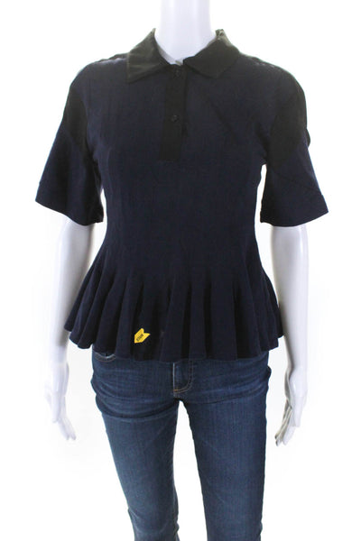 Koché Collective Womens Navy Polo Top Blue Size XS 13924373