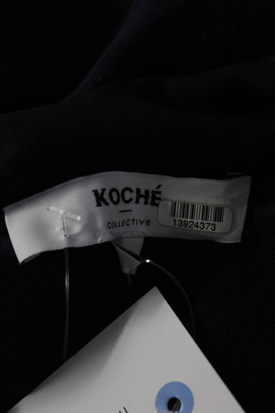 Koché Collective Womens Navy Polo Top Blue Size XS 13924373