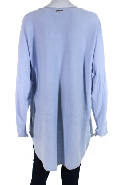 Michael Michael Kors Womens Light Blue Cotton Crew Neck Sweater Top Size XL