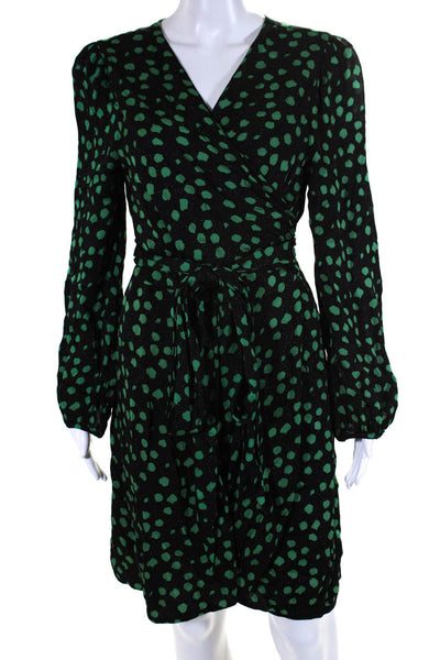 Cynthia Rowley Womens Rocky Wrap Dress Black Size 12 12954813