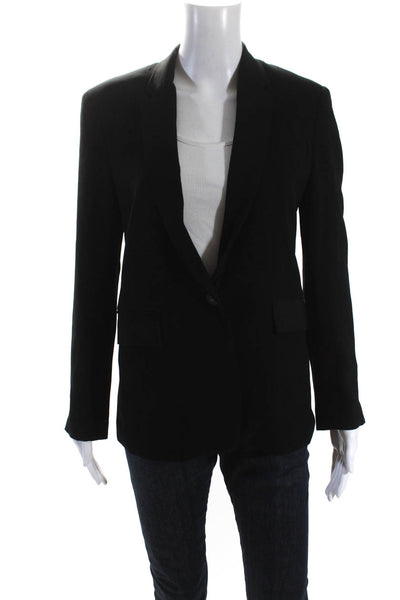 Rag & Bone Women's Long Sleeves Collared Lined Blazer Black Size 6