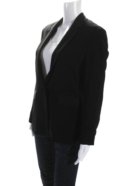 Rag & Bone Women's Long Sleeves Collared Lined Blazer Black Size 6