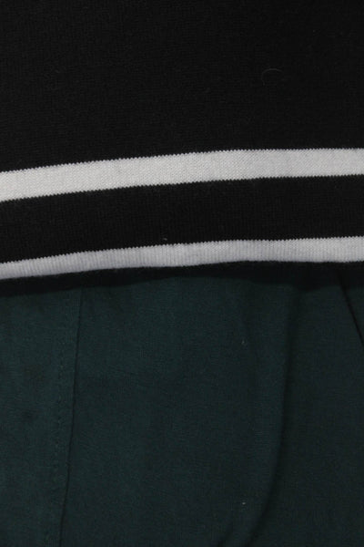 Lumiere Zara W&B Womens Knit Blouse Long Sleeve Shirts Black Blue Size L Lot 2
