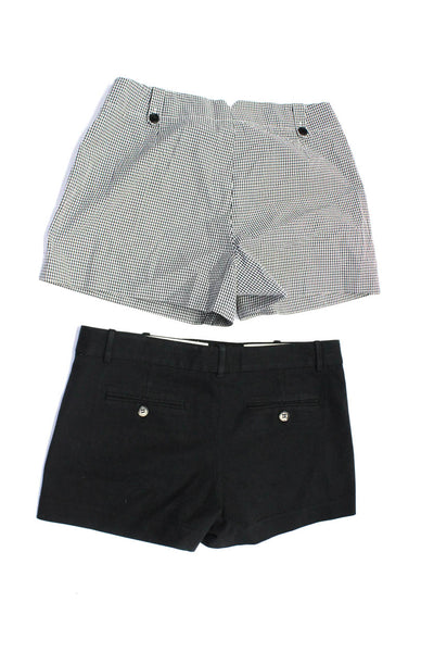 Theory Womens Gingham Chino Mid Rise Shorts Black White Size 4 Lot 2