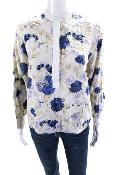 Tory Burch Womens Floral Tunic White Size XS 14076984