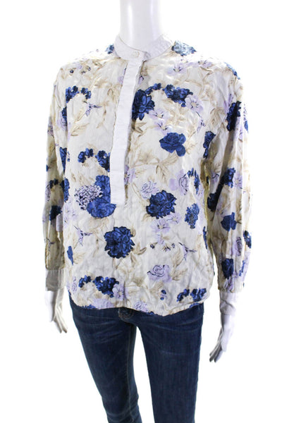 Tory Burch Womens Floral Tunic White Size XS 14076984