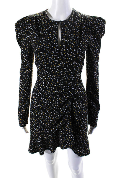 SIMKHAI Womens Marina Printed Mini Dress Black Size 6 14147123