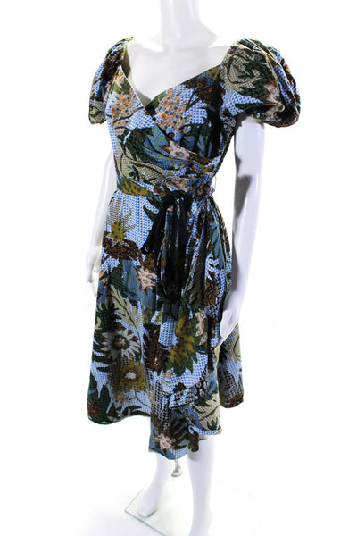Sachin & Babi Womens Floral Liv Dress Blue Size 0R 13521237