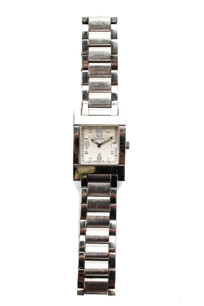 Gucci Unisex Stainless Steel Rectangular Face Bracelet Band 7700 Series Watch