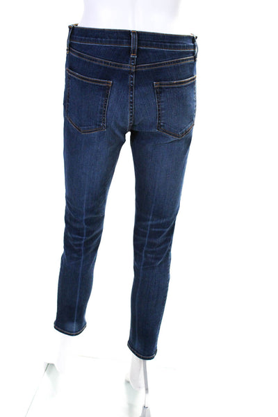 Veronica Beard Womens Medium Washed Full Button Skinny Leg Jeans Blue Size EUR27