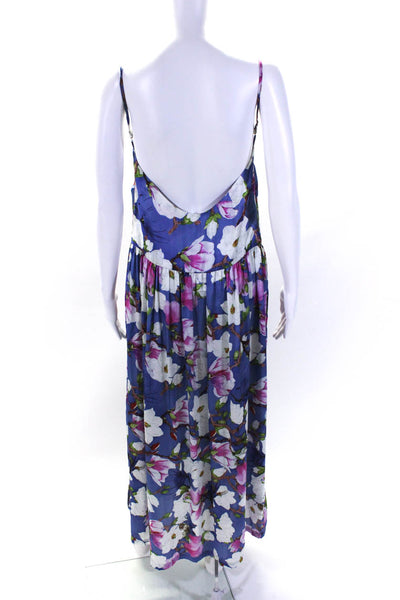 Giovanna Nicolai Womens Floral Drop Waist Maxi Blue Size 40R 13513840