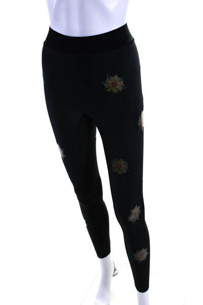 Ultracor Women's Elastic Waist Full Length Embellish Legging Black Size XS