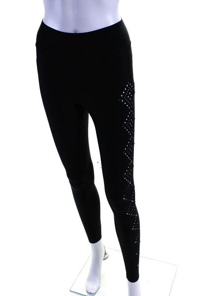 Ultracor Women's Elastic Waist Studs Full Length Legging Black Size XS