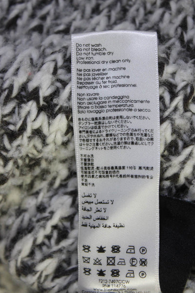 3.1 Phillip Lim Womens Chunky Knit Turtleneck Sweater White Size L 14703395