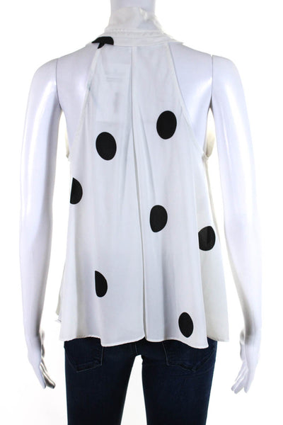 Derek Lam Collective Womens Polka Dot Top White Size 40 13927948