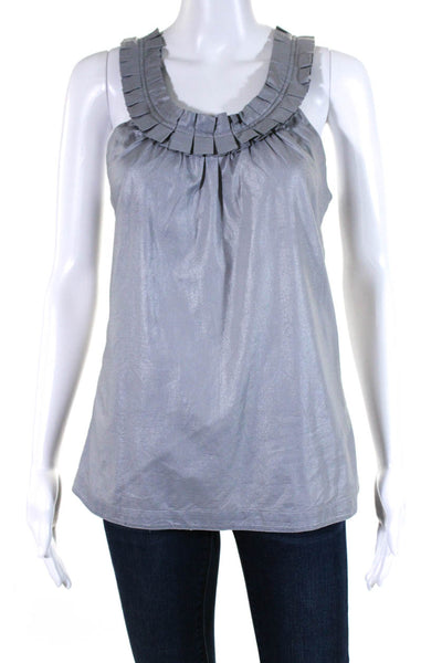 J Crew Womens Pleated Ruffled Buttoned Halter Top Sweater Gray Size 4 L Lot 2