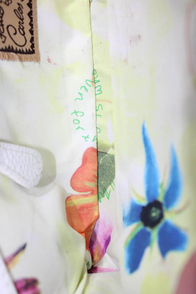 Carlos Falchi Womens Animal Striped Print Textured Magnetic Clutch Handbag Beige