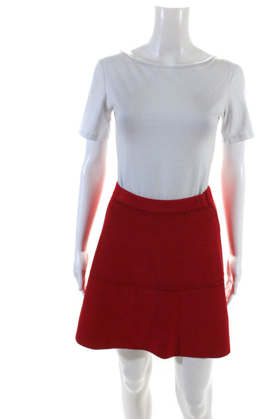 Maeve Zara Womens Knit Drop Waist Mini Skirt Red Black Size XS Medium Lot 2