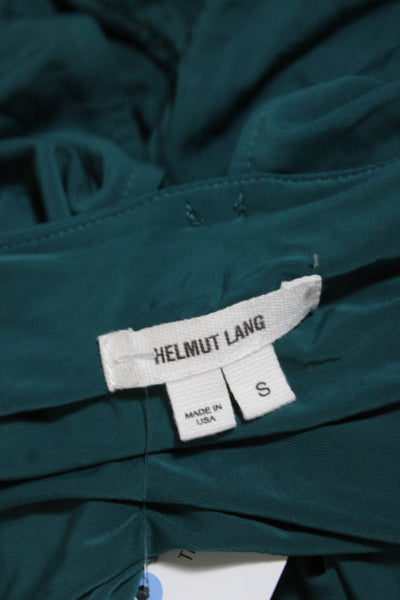 Helmut Lang Womens Dark Green Open Back Scoop Neck Sleeveless Tank Top Size S