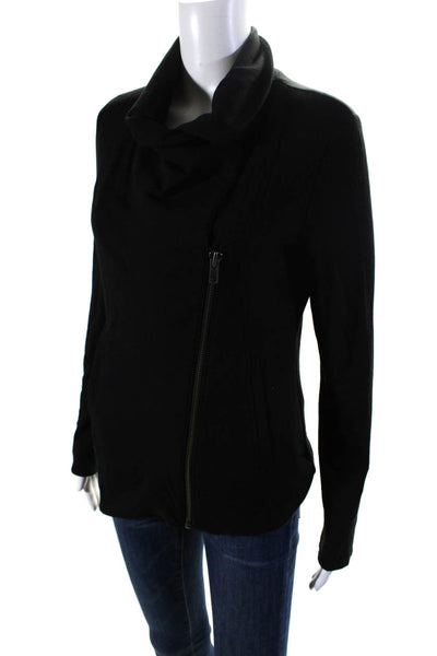 Helmut Lang Womens Zipper Closure Long Sleeves Jacket Black Size Small