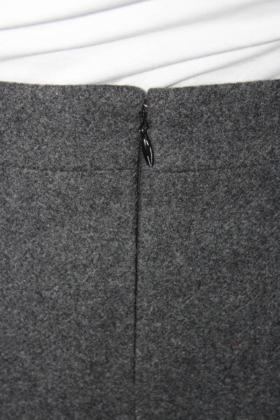 J Crew Womens Gray Wool Zip Back Lined The Pencil Skirt Size 4