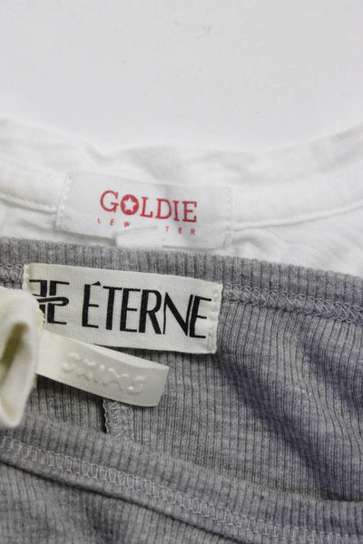 Goldie Skims Eterne Womens Tee Shirts White Grey Size  Medium Lot 3