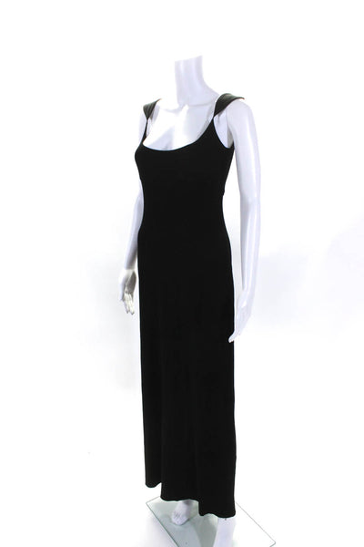 Tom And Linda Platt Womens Jersey Knit Scoop Neck Fitted Gown Dress Black Size 6