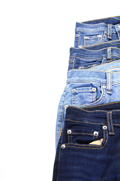 Rag & Bone Women's Five Pockets Medium Wash Skinny Denim Pant Size 24 Lot 3