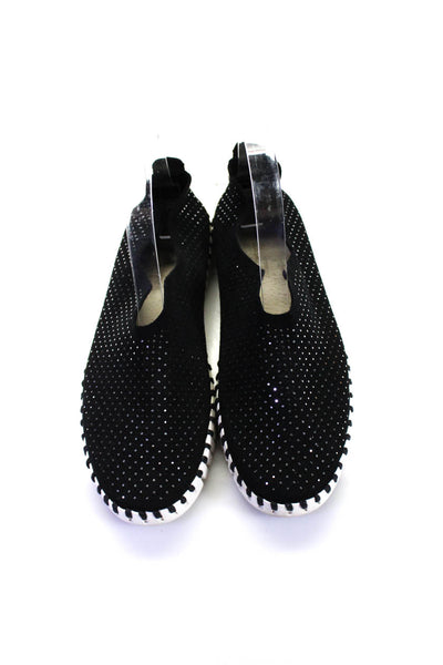Ilse Jacobsein Women's Round Toe Glitter Rubber Sole Slip-On Shoe Black Size 7