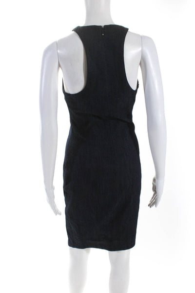 Elizabeth and James Womens Cotton Denim Tulip Hem Pencil Dress Dark Blue Size 6