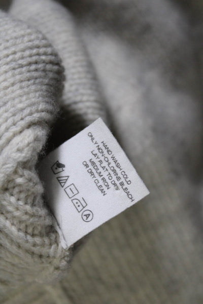 Intermix Womens Wool Tight-Knit Tassel Trim Split Hem Sweater Vest Tan Size PP