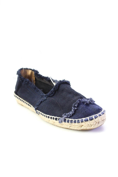 Castaner Womens Flat Canvas Slip On Espadrilles Navy Blue Size 38 8