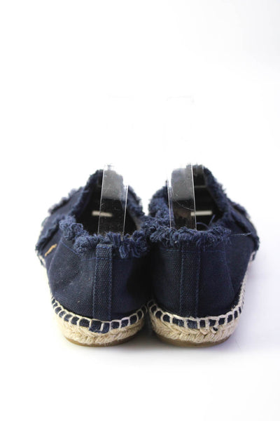 Castaner Womens Flat Canvas Slip On Espadrilles Navy Blue Size 38 8