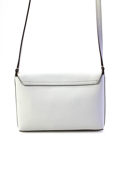 Kate Spade New York Womens Gray Leather Turn Lock Small Shoulder Bag Handbag