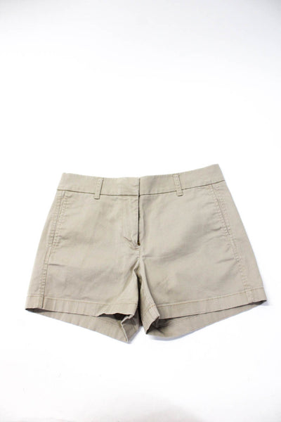 J Crew Womens Cotton Hook & Eye Zip Slip-On Chino Shorts Navy Size 4 Lot 3