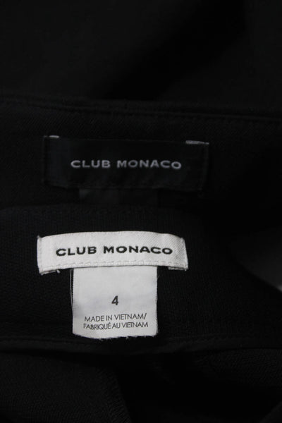 Club Monaco Womens Cotton Pleated Darted Zipped Pants Skirt Black Size 4 Lot 2