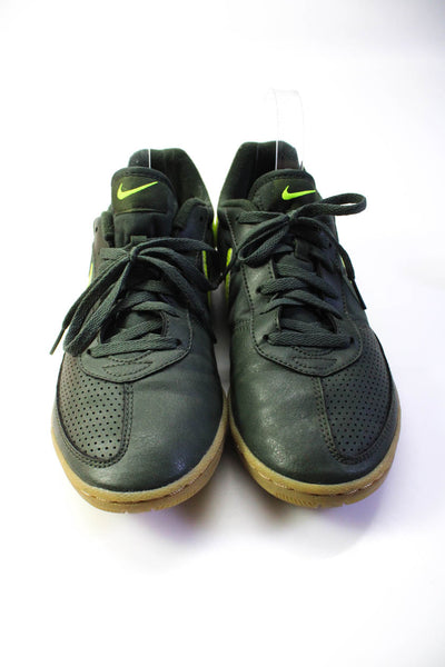 Nike Womens Dark Army Neon Green Low Top Davinho Sneakers Shoes Size 8