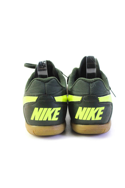 Nike Womens Dark Army Neon Green Low Top Davinho Sneakers Shoes Size 8