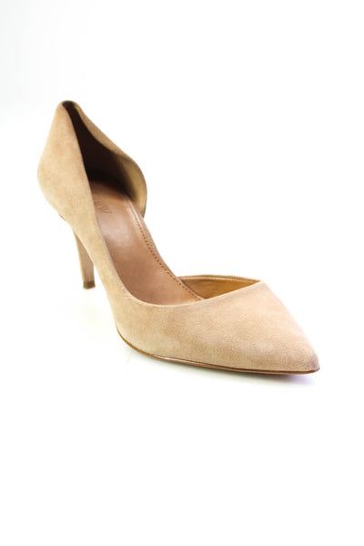 J Crew Womens Brown Suede D'Orsay High Heels Pumps Shoes Size 9.5