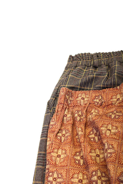 Johanna Paris Muze Womens Plaid Abstract Print Pants Brown Size Small Lot 2