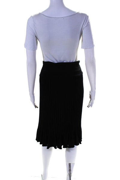 Donna Karan Collection Womens Pull On Knee Length A Line Skirt Black Size Small