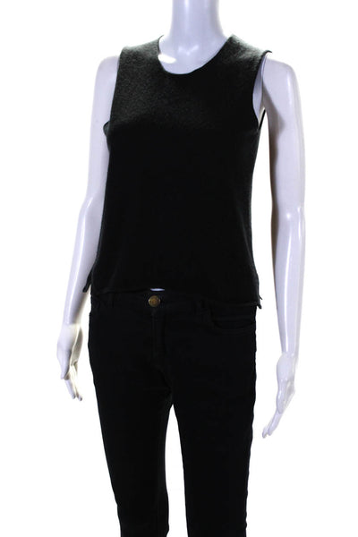 Donna Karan Signature Womens Crew Neck Shell Sweater Black Size Small