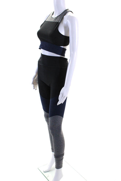 Outdoor Voices Women's High Waist Color Block Ankle Legging Gray Size S
