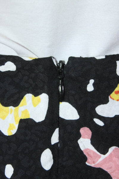 Ba&Sh Womens Spotted Print Side Zipped Slip-On A-Line Midi Skirt Black Size 1