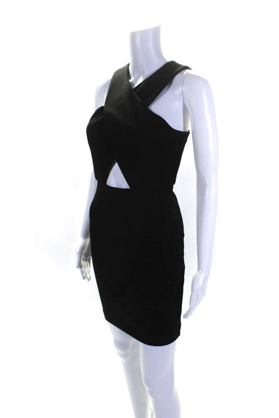 Torn by Ronny Kobo Womens Stretch Key Hole Sleeveless Sheath Dress Black Size S